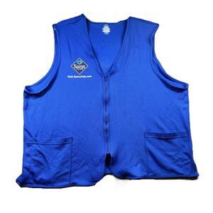 Sam's Club Employee Vest Zip Up Men/Women Happy To Help Blue 2XL